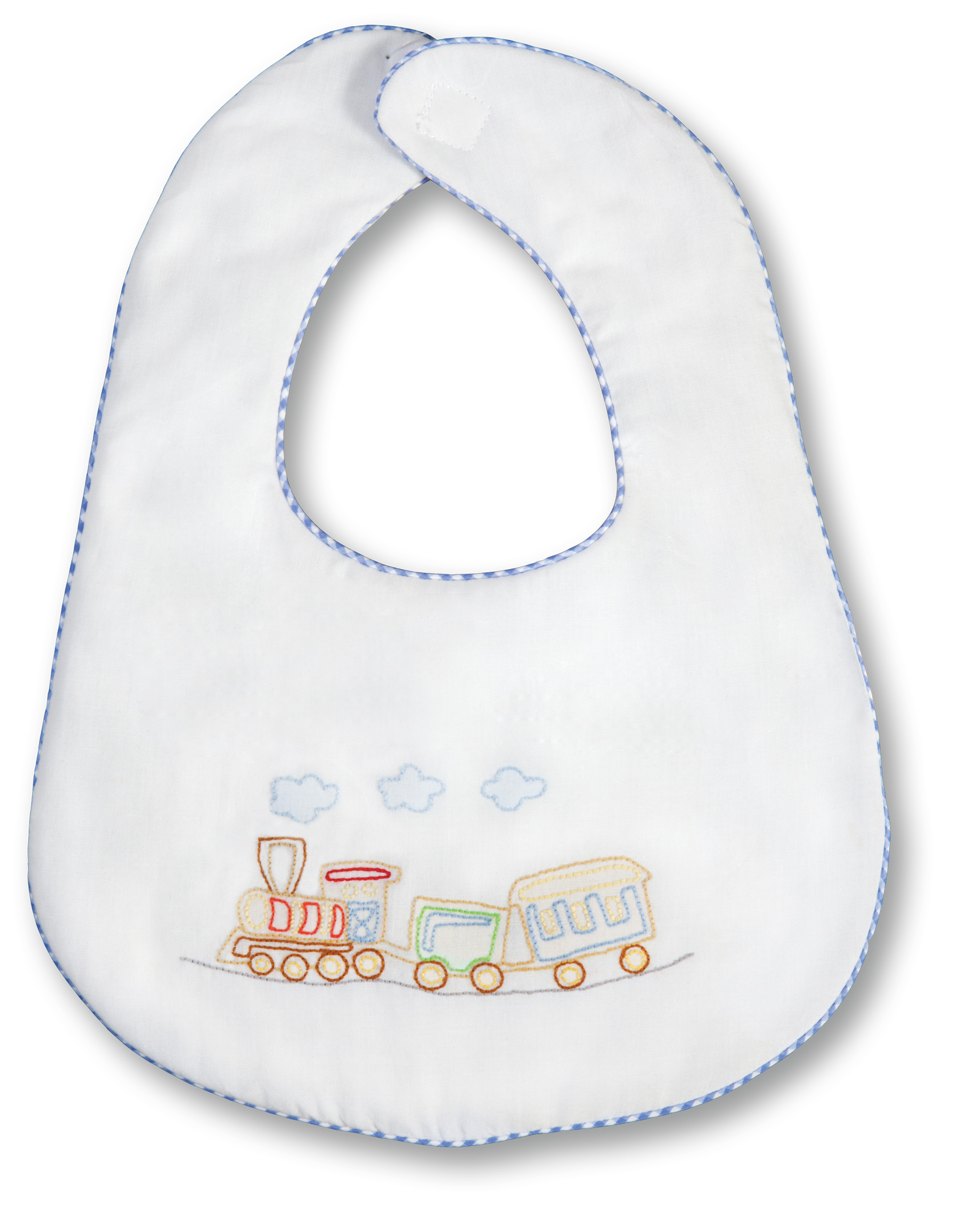 Baby Bib Train Shadow Stitch